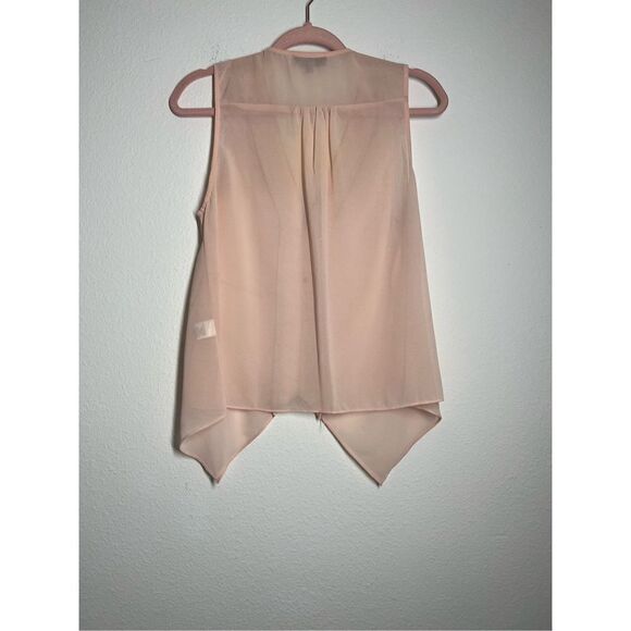 LOVPOSH BLUSH SHEER EMBELLISHED BLOUSE TANK Size M - Picture 4 of 9
